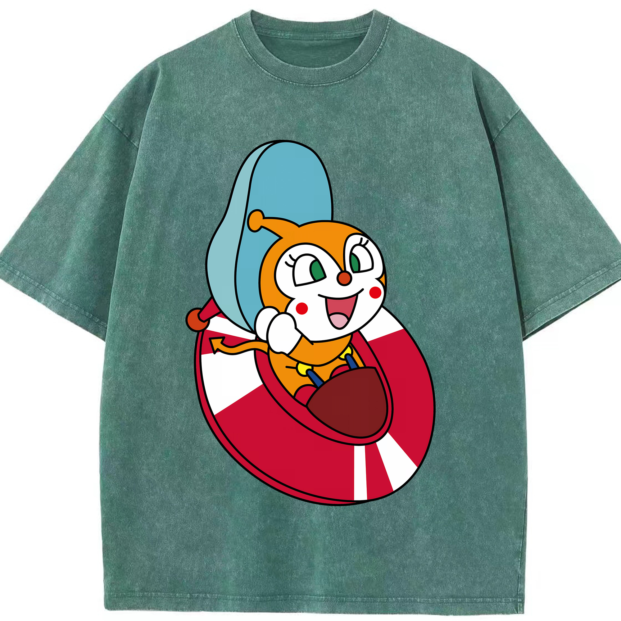 （画像用） アンパンマン Anpanman 綿100% ヴィンテージ風 半袖Tシャツ（フロントプリント）